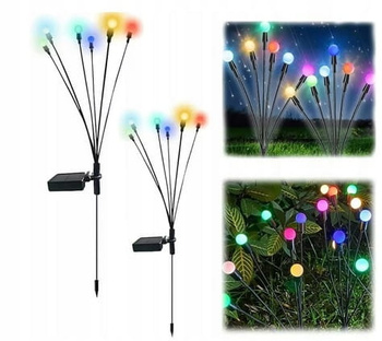 OGRODOWE KULECZKI LED SWING - KOLOROWE LAMPKI SOLARNE DO OGRODU (2 SZTUKI)
