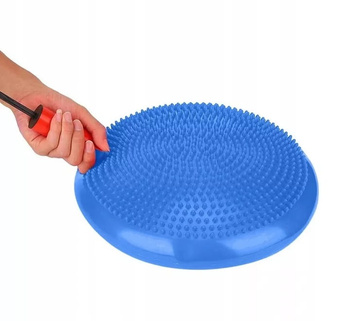 PODUSZKA SENSOMOTORYCZNA REHABILITACYJNA NA BÓŁ DYSK 35cm JEŻ POMPKA