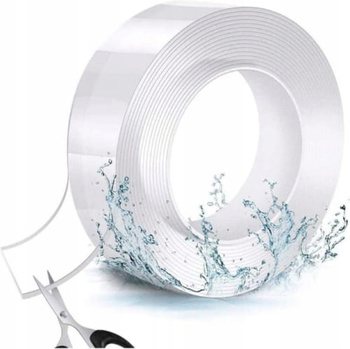 PRZEŹROCZYSTA TAŚMA NANO MAGICZNA SZEROKA 24mm SAMOPRZYLEPNA GRUBA 2M TAPE