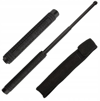 POLICYJNA PAŁKA TELESKOPOWA BATON 50cm automatyczna do SAMOOBRONY KABURA