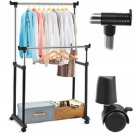 WIESZAK NA SPODNIE PODWÓJNY STOJAK STOJĄCY SZAFA NA UBRANIA PÓLKA NA BUTY