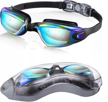 Okulary do Pływania Pływackie na Basen ANTI-FOG Gogle POLARYZACJA Filtr UV